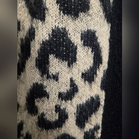 Marled Reunited Clothing Long Sleeve Duster Cardigan Sweater Animal Print Sz XS - Picture 4 of 8